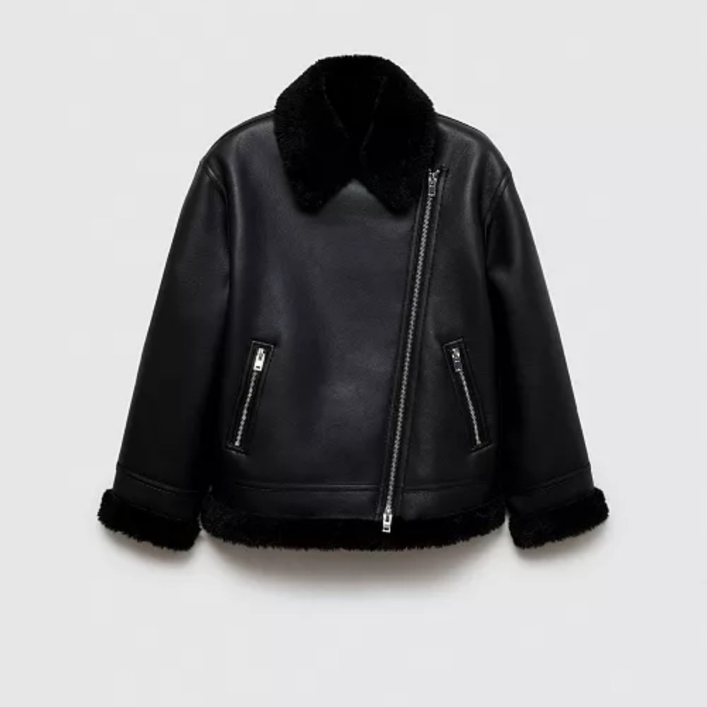 MANGO Women's Faux Shearling-Lined Jacket